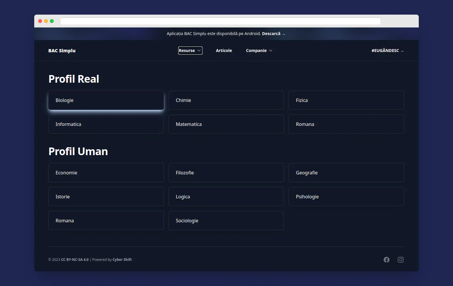 BAC Simplu screenshot